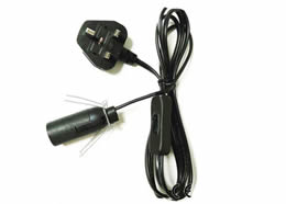 Power Cord with Uk Plug Inline Switch Salt Lamp Power Cord with Swtich