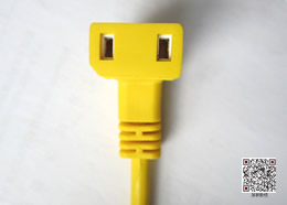   2 pin right angle female socket extension cord outlet 